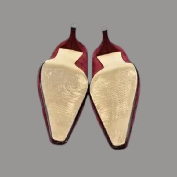 EUC Madison Studio Maroon Leather Pumps Classic Style - Picture 6 of 8